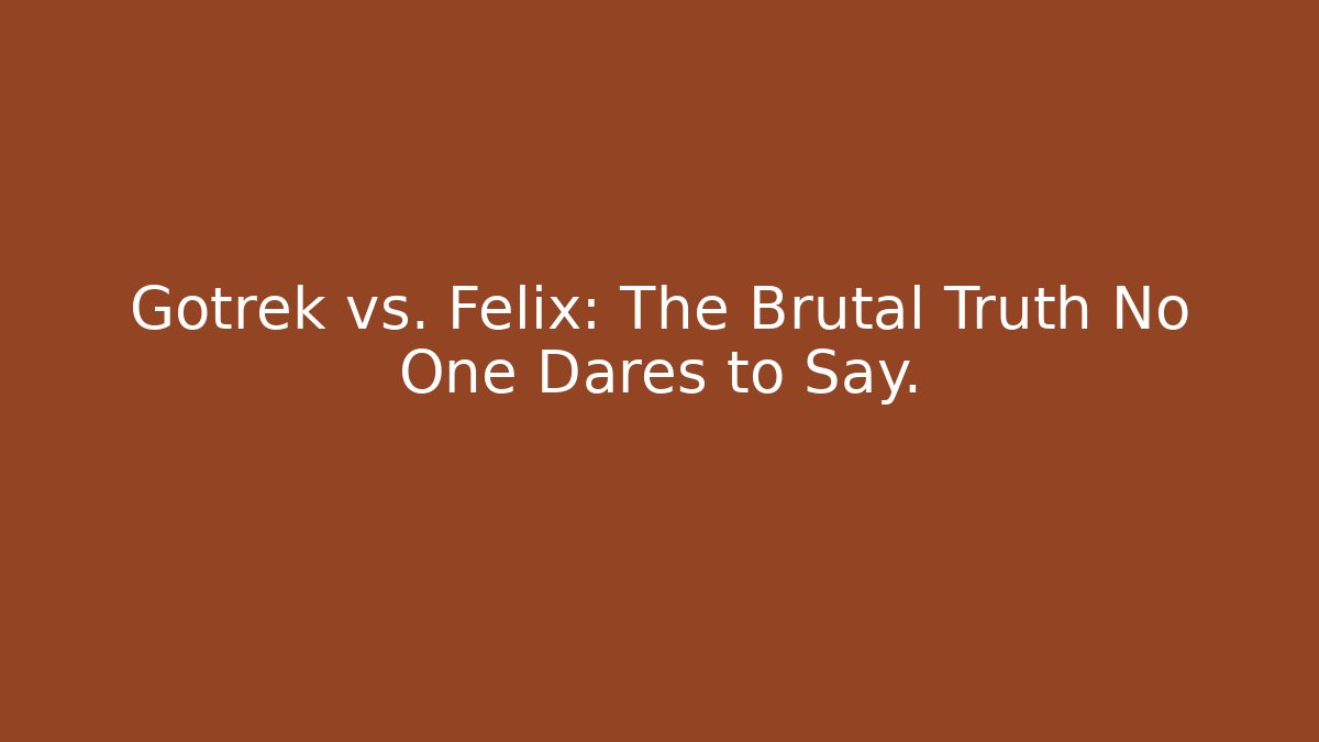 Gotrek vs. Felix: The Brutal Truth No One Dares to Say.