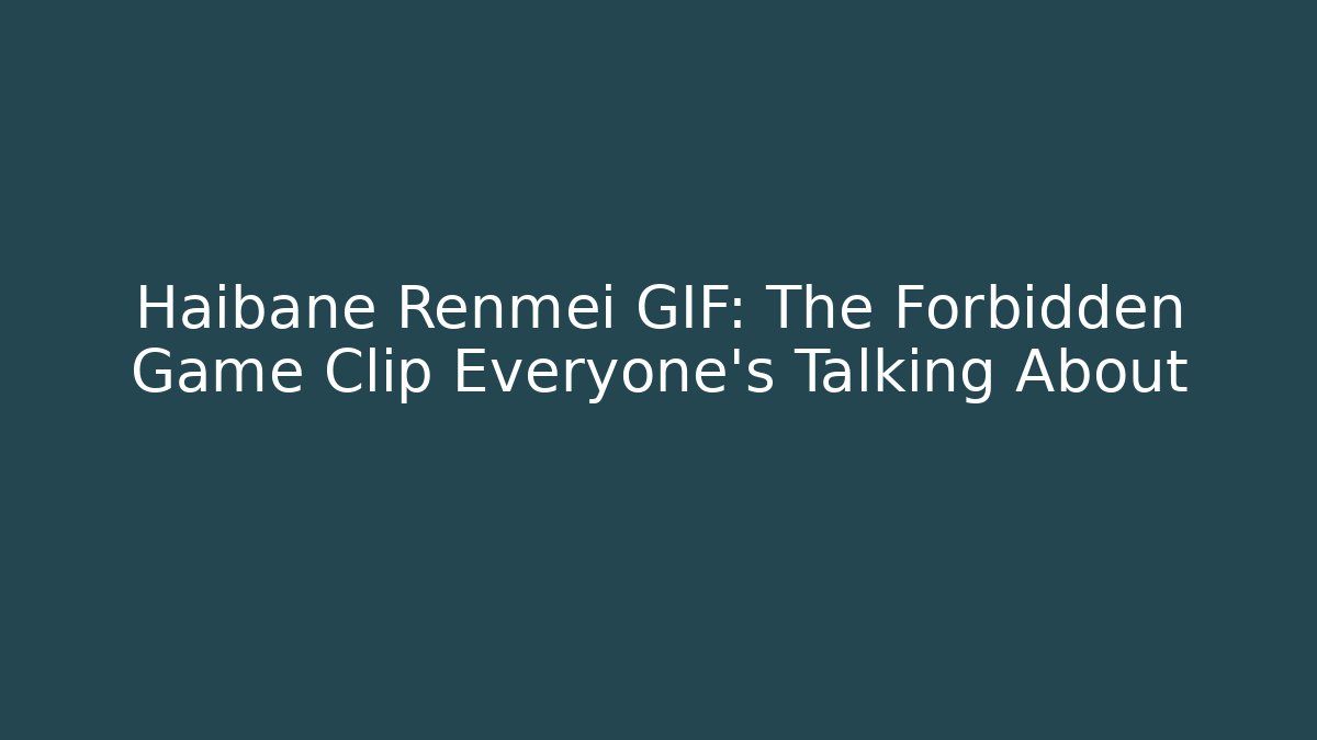 Haibane Renmei GIF: The Forbidden Game Clip Everyone's Talking About