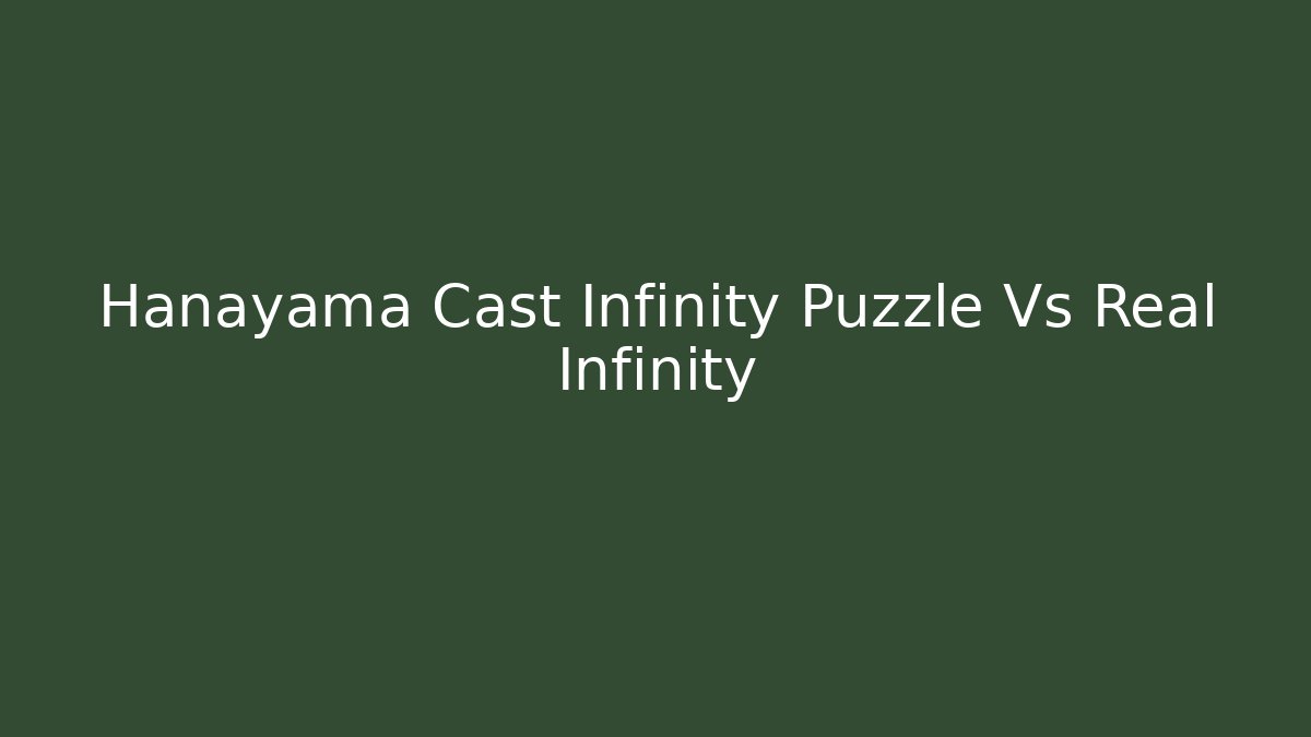 Hanayama Cast Infinity Puzzle Vs Real Infinity - Create More Assets