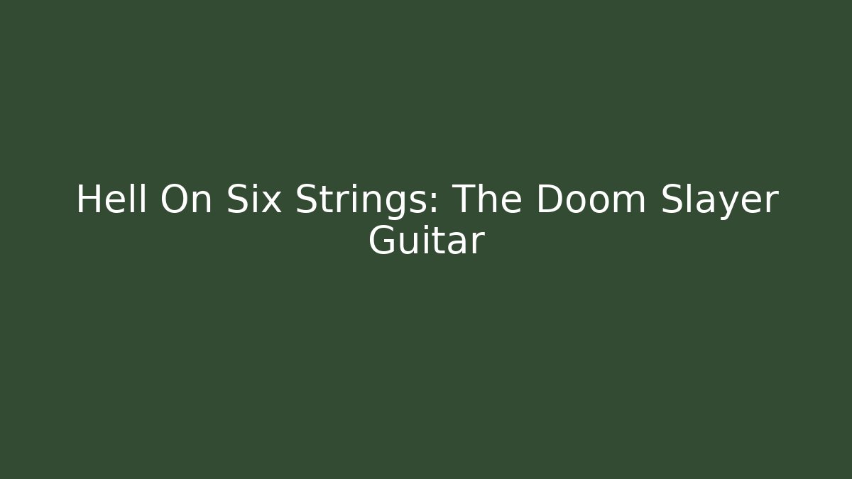 Hell On Six Strings: The Doom Slayer Guitar