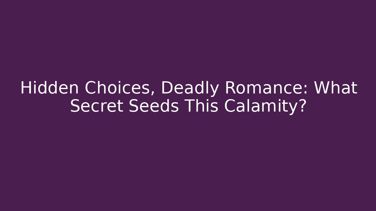 Hidden Choices, Deadly Romance: What Secret Seeds This Calamity?
