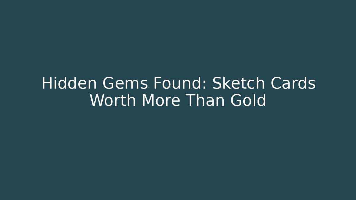 Hidden Gems Found: Sketch Cards Worth More Than Gold