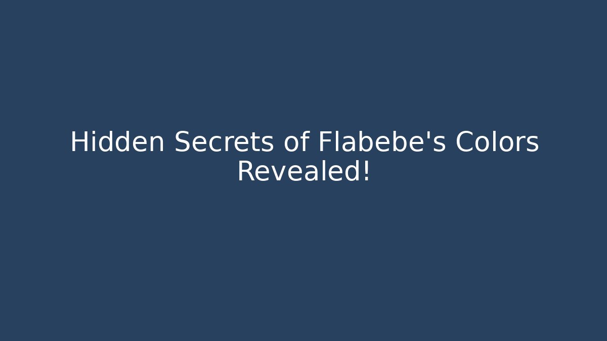 Hidden Secrets of Flabébé's Colors Revealed!