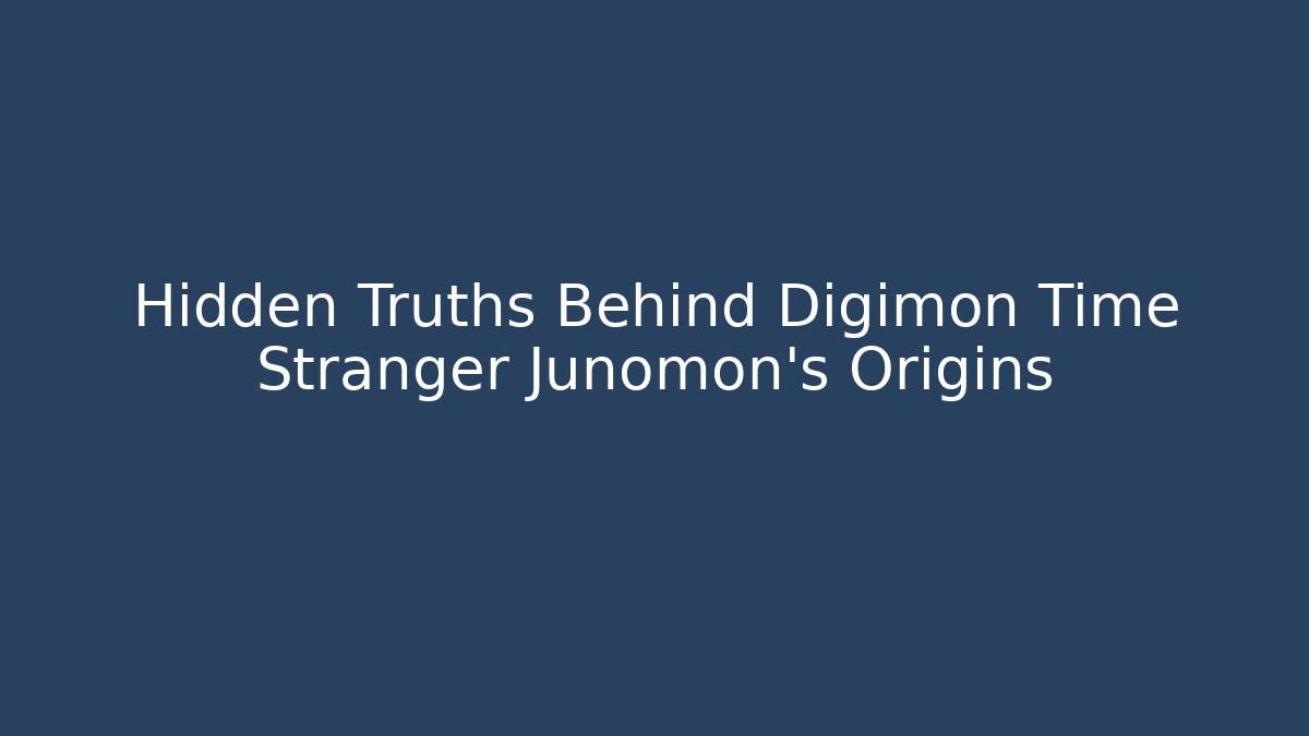 Hidden Truths Behind Digimon Time Stranger Junomon's Origins - Create More Assets