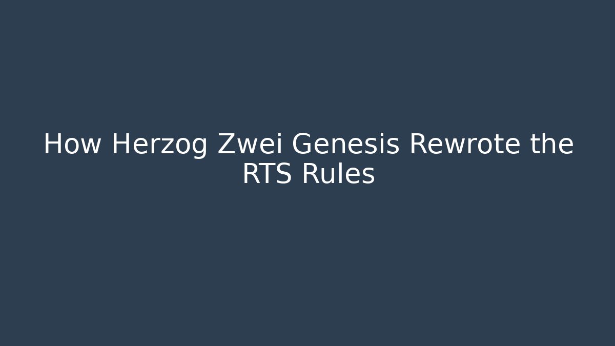 How Herzog Zwei Genesis Rewrote the RTS Rules