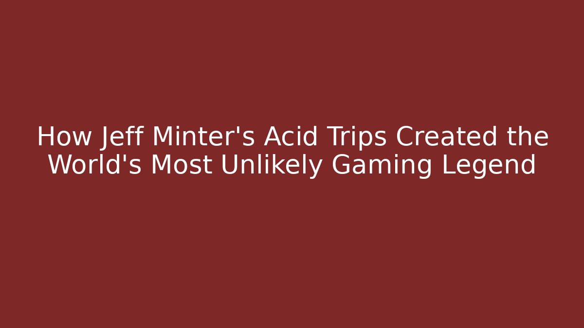 How Jeff Minter's Acid Trips Created the World's Most Unlikely Gaming Legend