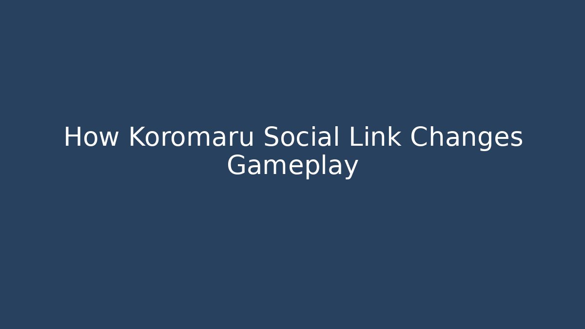 How Koromaru Social Link Changes Gameplay