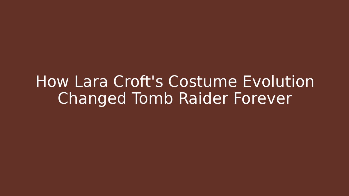 How Lara Croft's Costume Evolution Changed Tomb Raider Forever