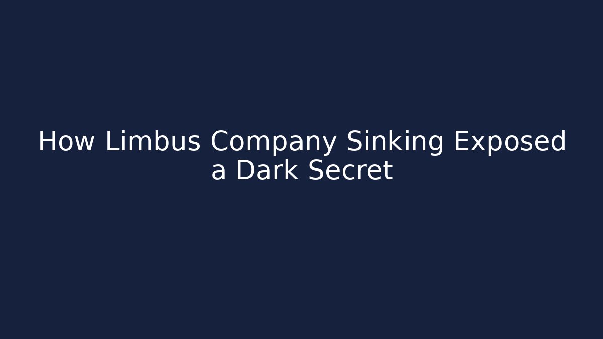 How Limbus Company Sinking Exposed a Dark Secret