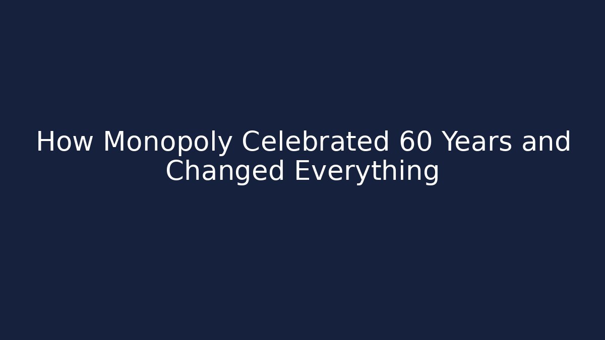How Monopoly Celebrated 60 Years and Changed Everything