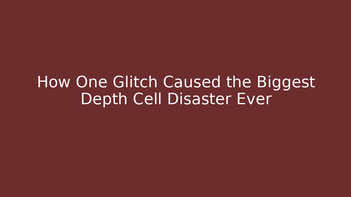 How One Glitch Caused the Biggest Depth Cell Disaster Ever