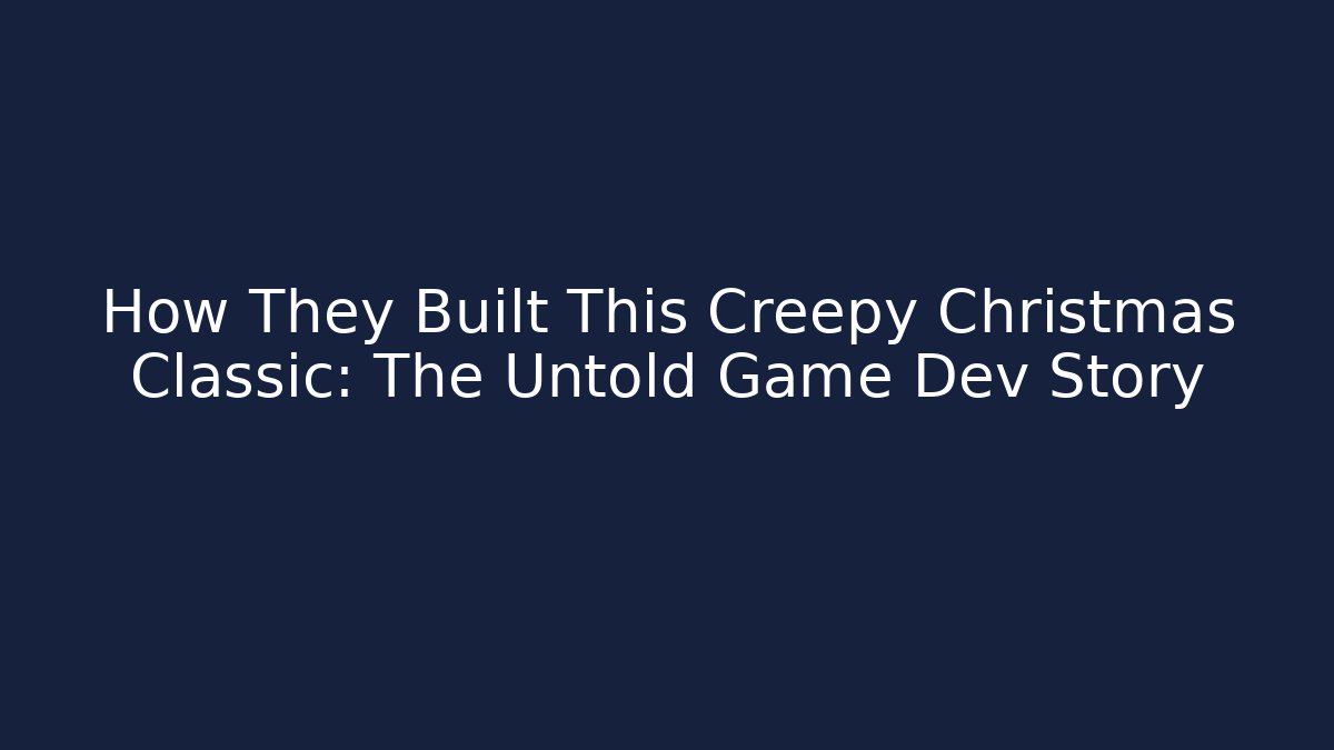 How They Built This Creepy Christmas Classic: The Untold Game Dev Story