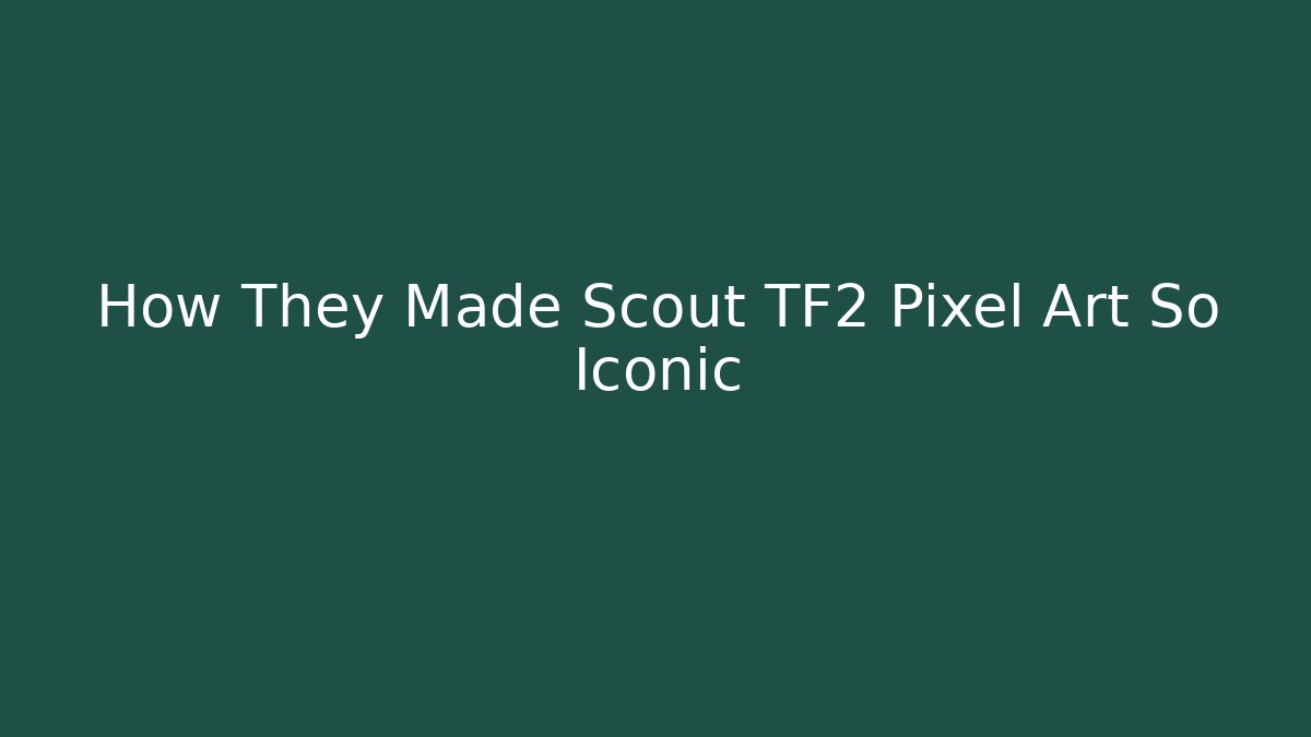 How They Made Scout TF2 Pixel Art So Iconic - Create More Assets
