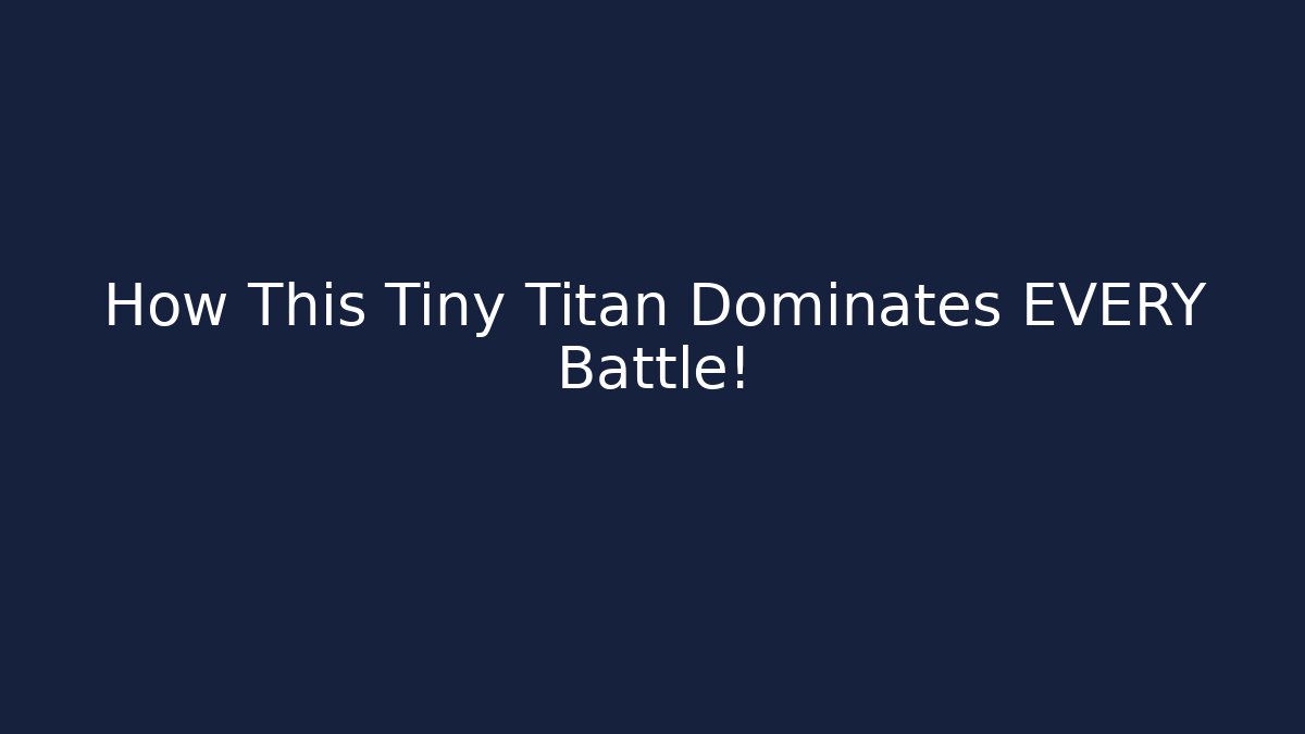 How This Tiny Titan Dominates EVERY Battle!