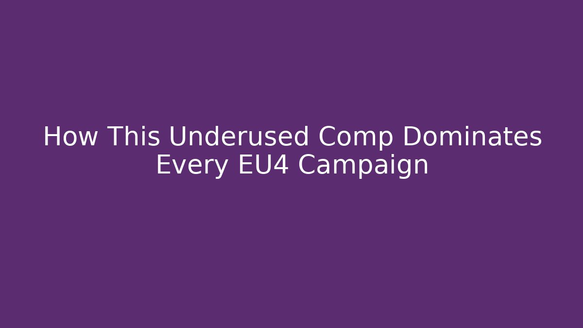 How This Underused Comp Dominates Every EU4 Campaign