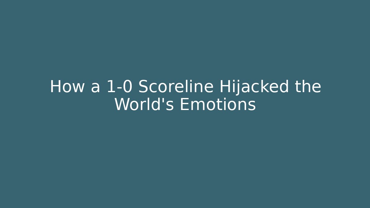 How a 1-0 Scoreline Hijacked the World's Emotions - Create More Assets