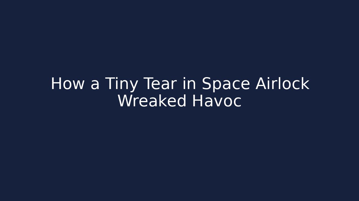 How a Tiny Tear in Space Airlock Wreaked Havoc