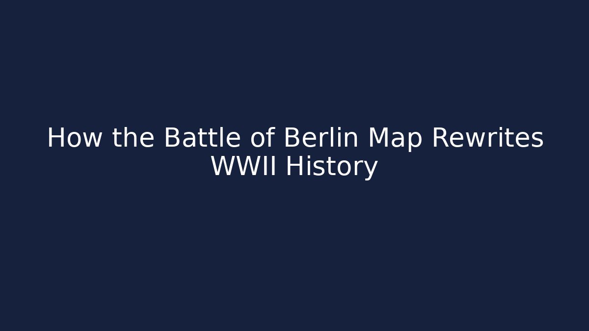 How the Battle of Berlin Map Rewrites WWII History