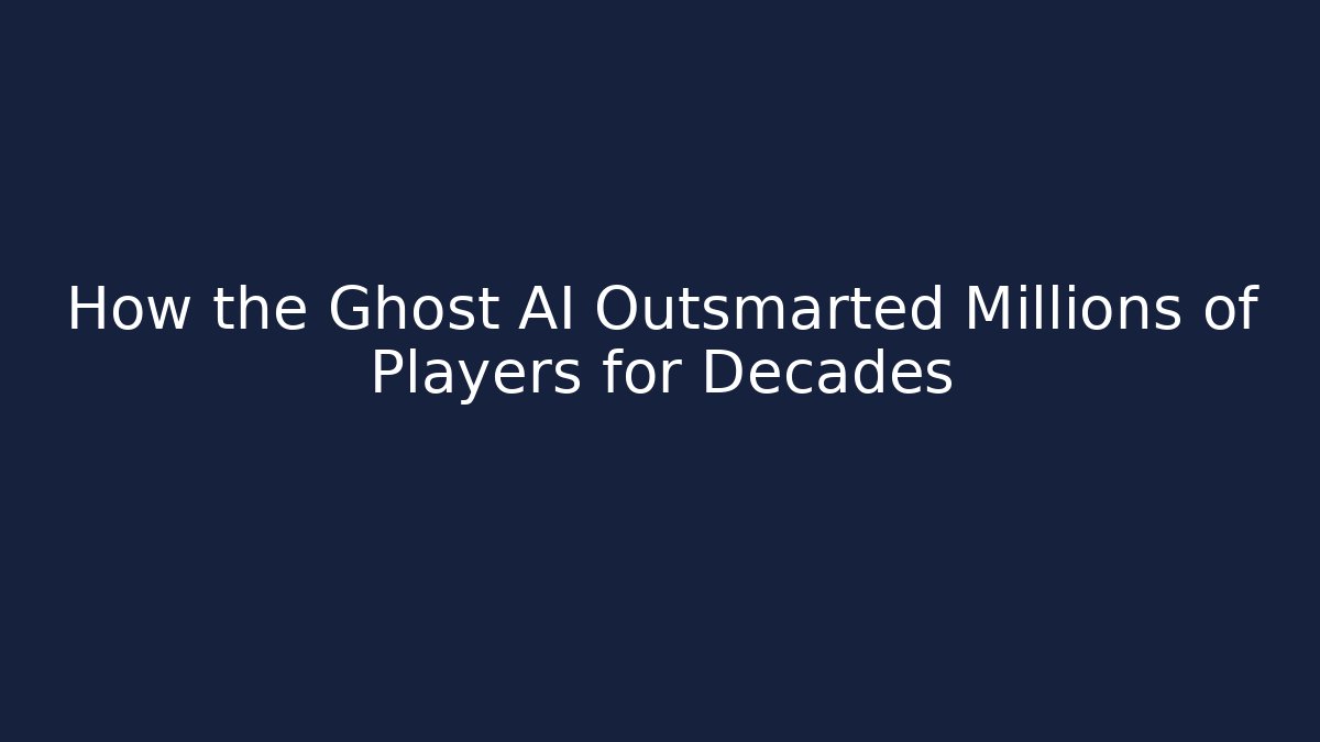 How the Ghost AI Outsmarted Millions of Players for Decades
