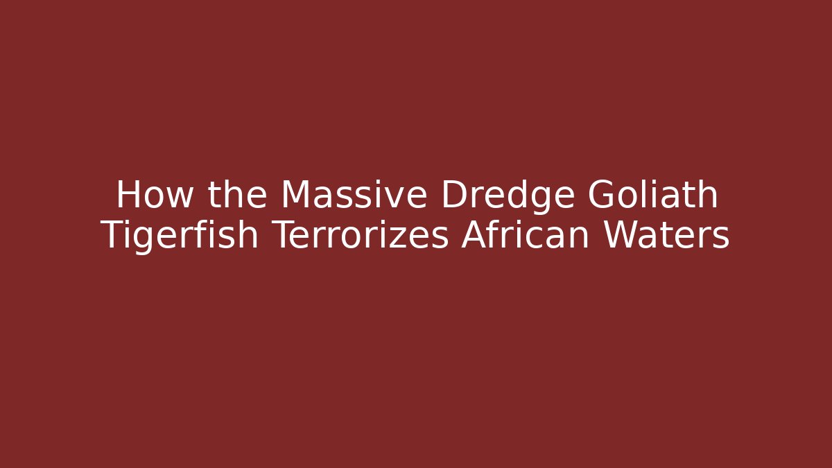 How the Massive Dredge Goliath Tigerfish Terrorizes African Waters