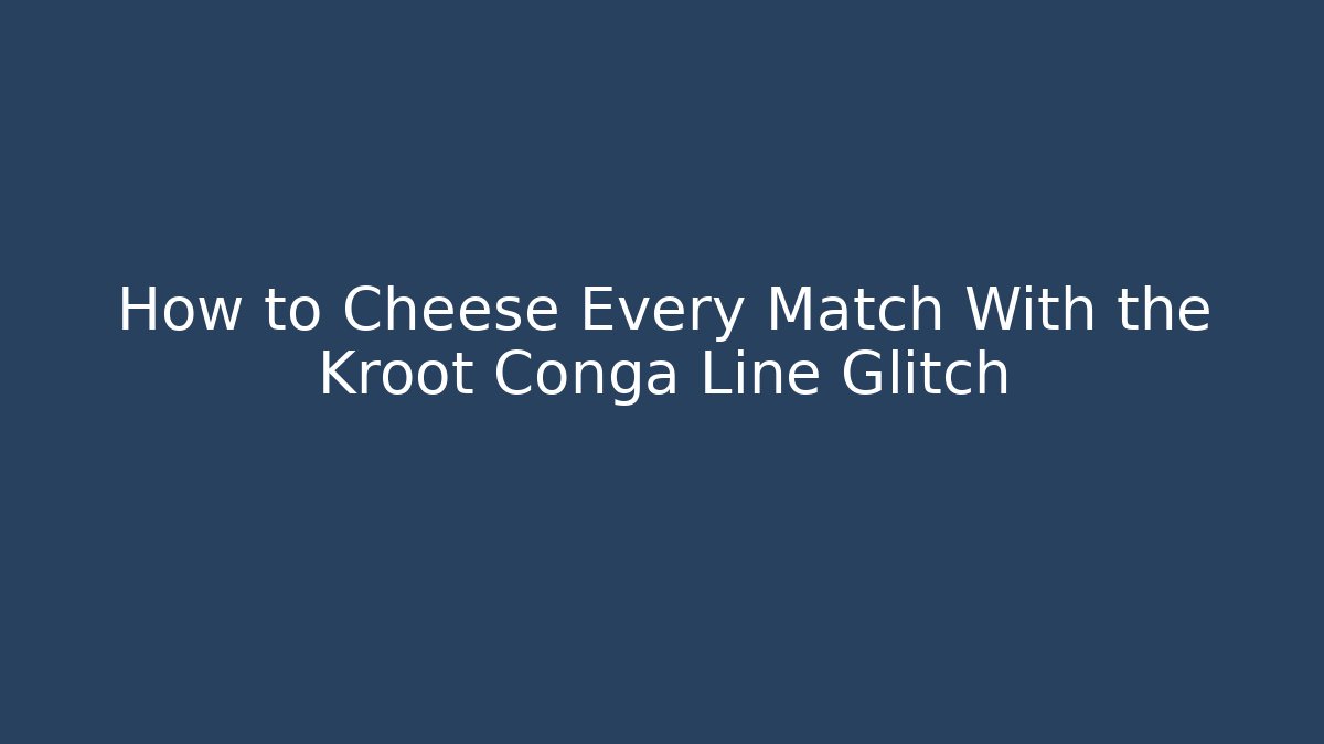 How to Cheese Every Match With the Kroot Conga Line Glitch