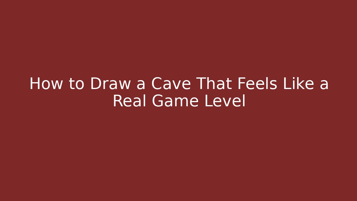 How to Draw a Cave That Feels Like a Real Game Level