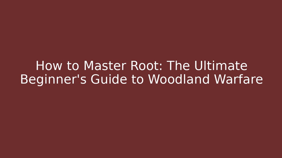 How to Master Root: The Ultimate Beginner’s Guide to Woodland Warfare