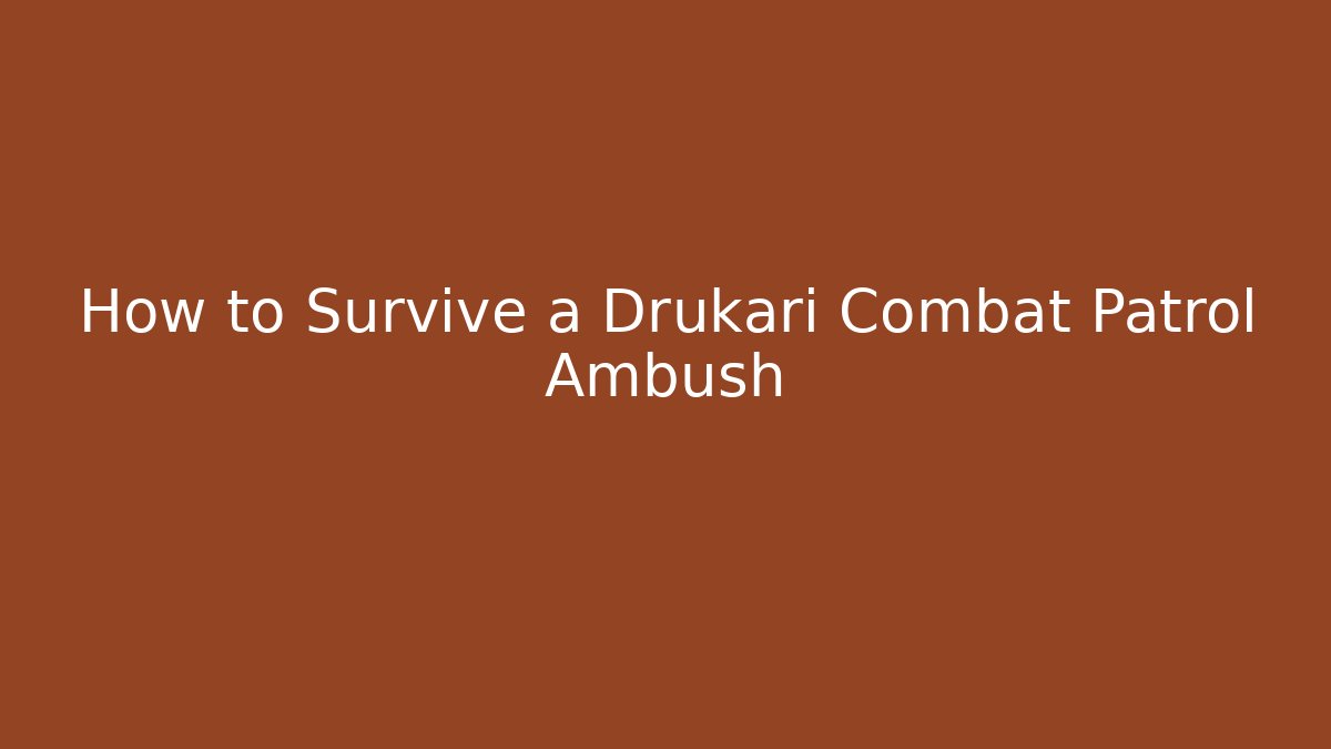 How to Survive a Drukari Combat Patrol Ambush
