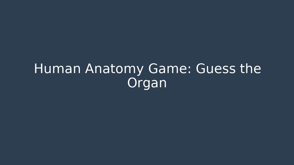 Human Anatomy Game: Guess the Organ