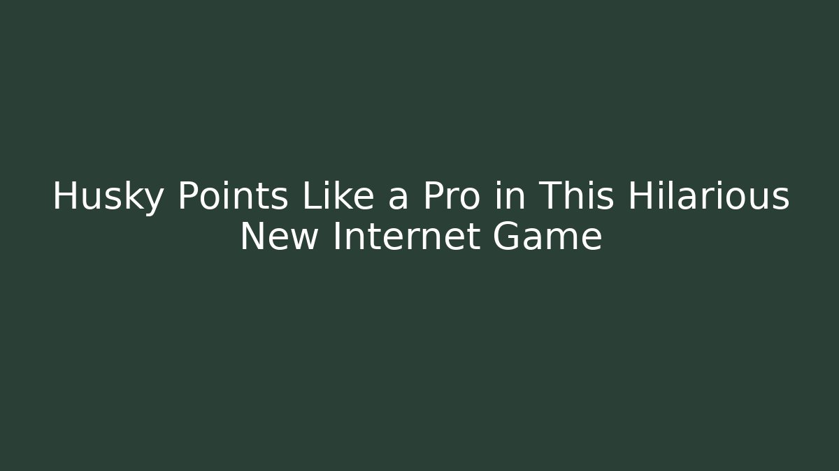 Husky Points Like a Pro in This Hilarious New Internet Game