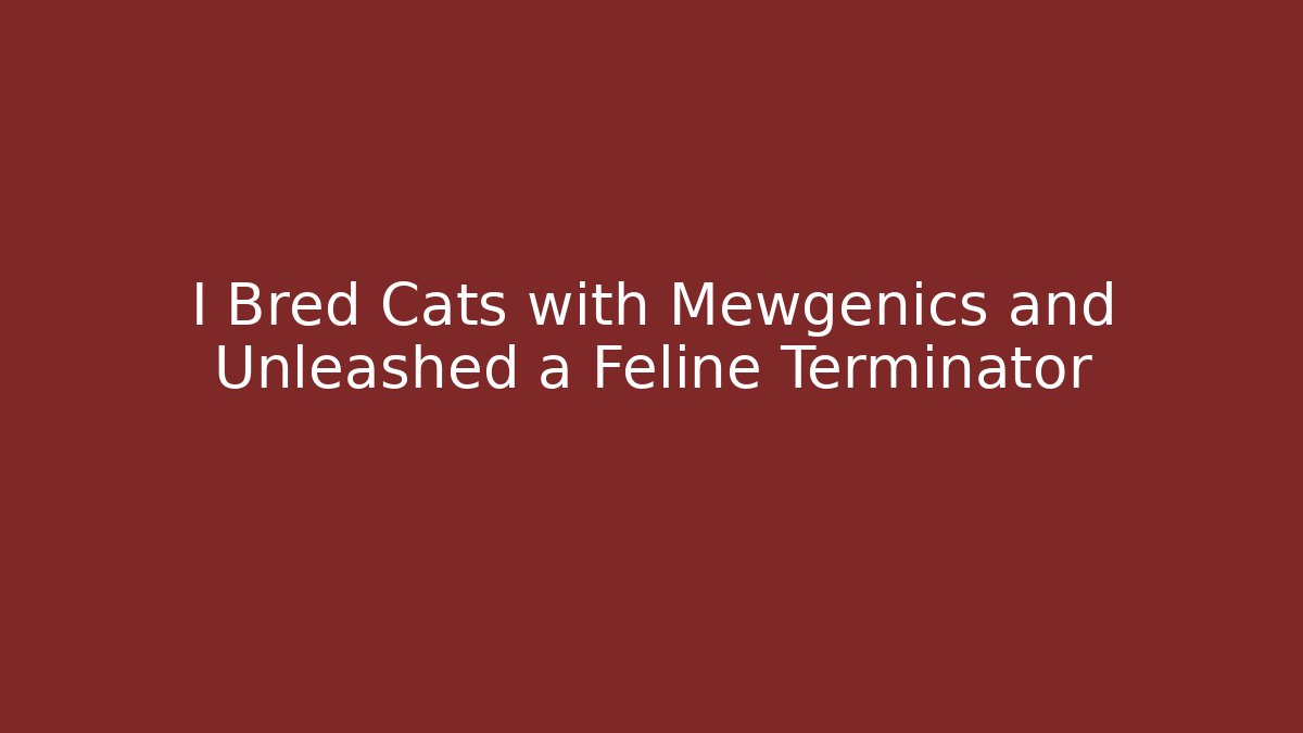 I Bred Cats with Mewgenics and Unleashed a Feline Terminator