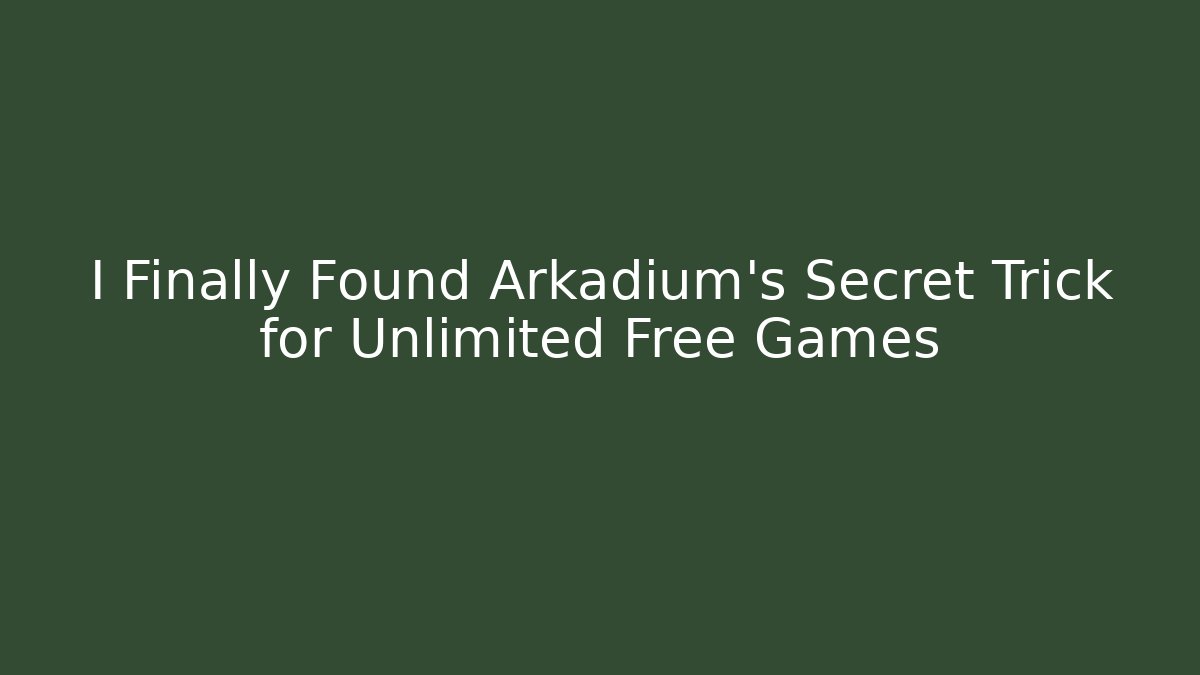 I Finally Found Arkadium's Secret Trick for Unlimited Free Games