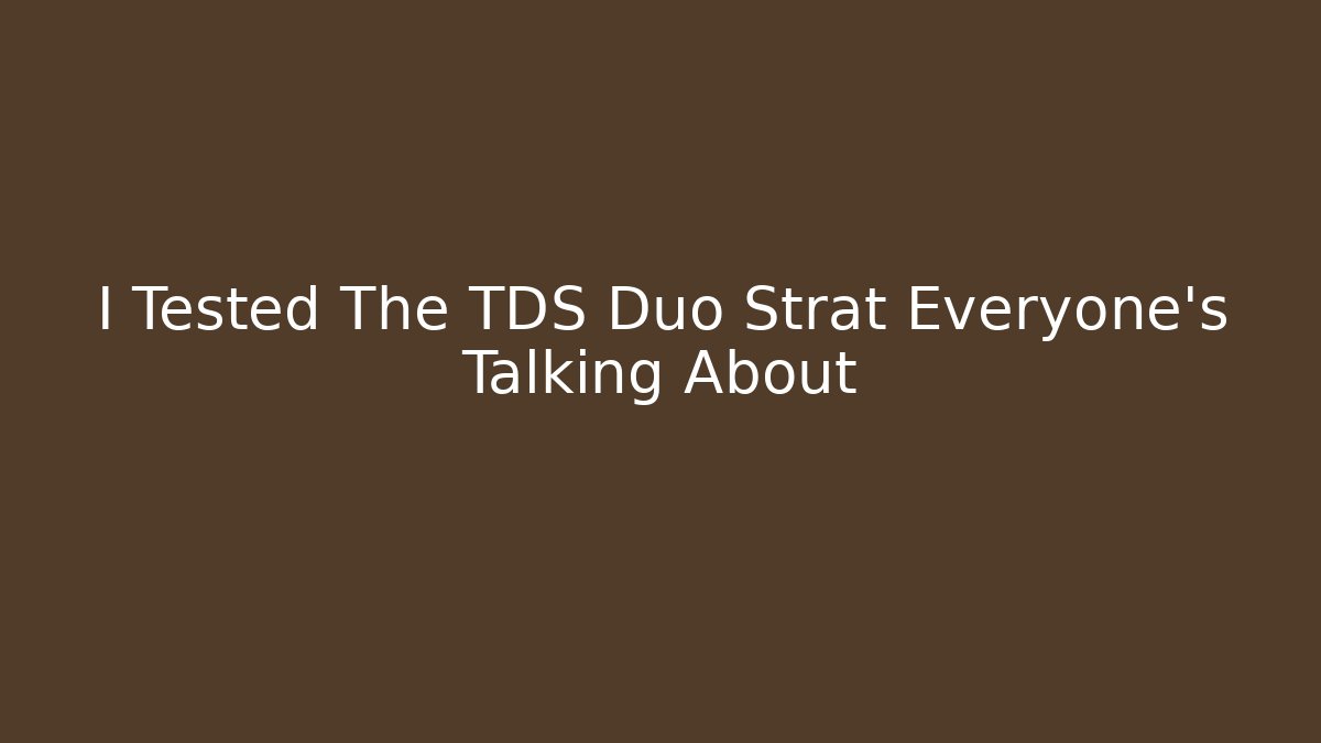 I Tested The TDS Duo Strat Everyone's Talking About - Create More Assets