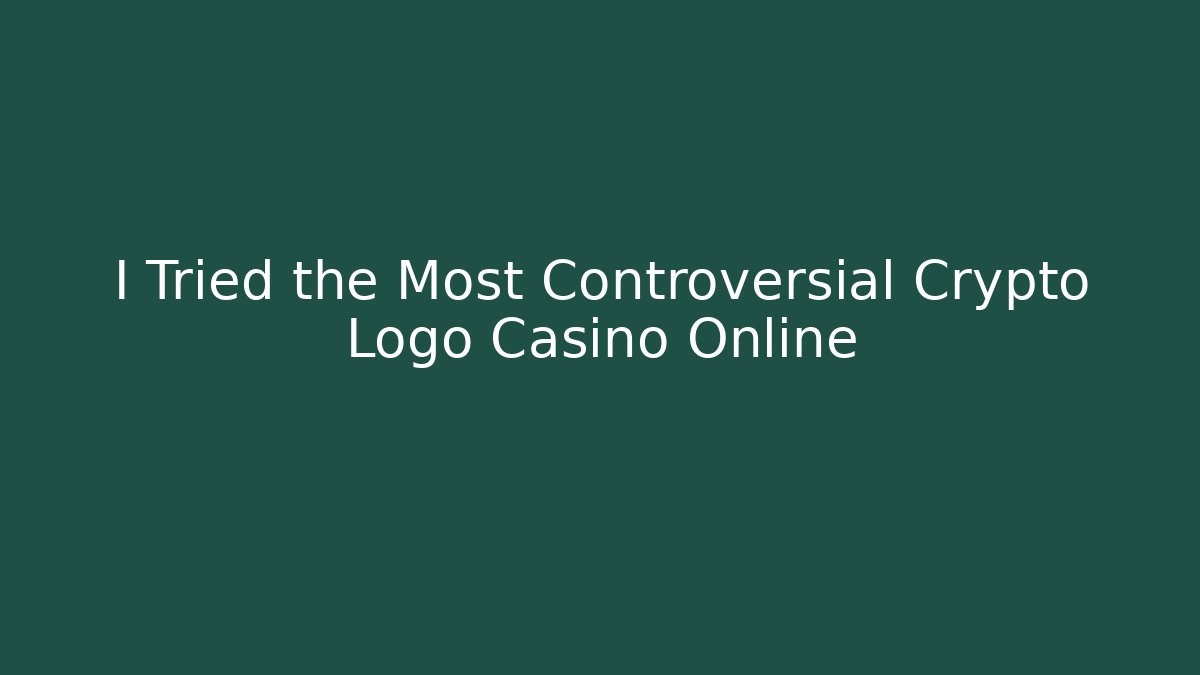I Tried the Most Controversial Crypto Logo Casino Online