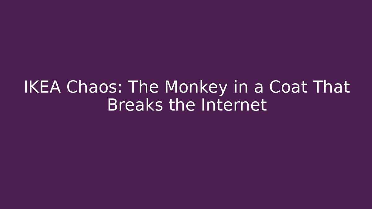 IKEA Chaos: The Monkey in a Coat That Breaks the Internet