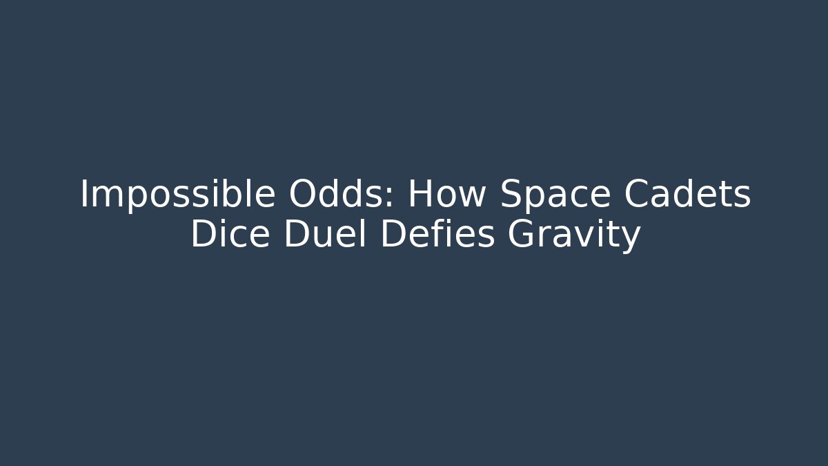 Impossible Odds: How Space Cadets Dice Duel Defies Gravity