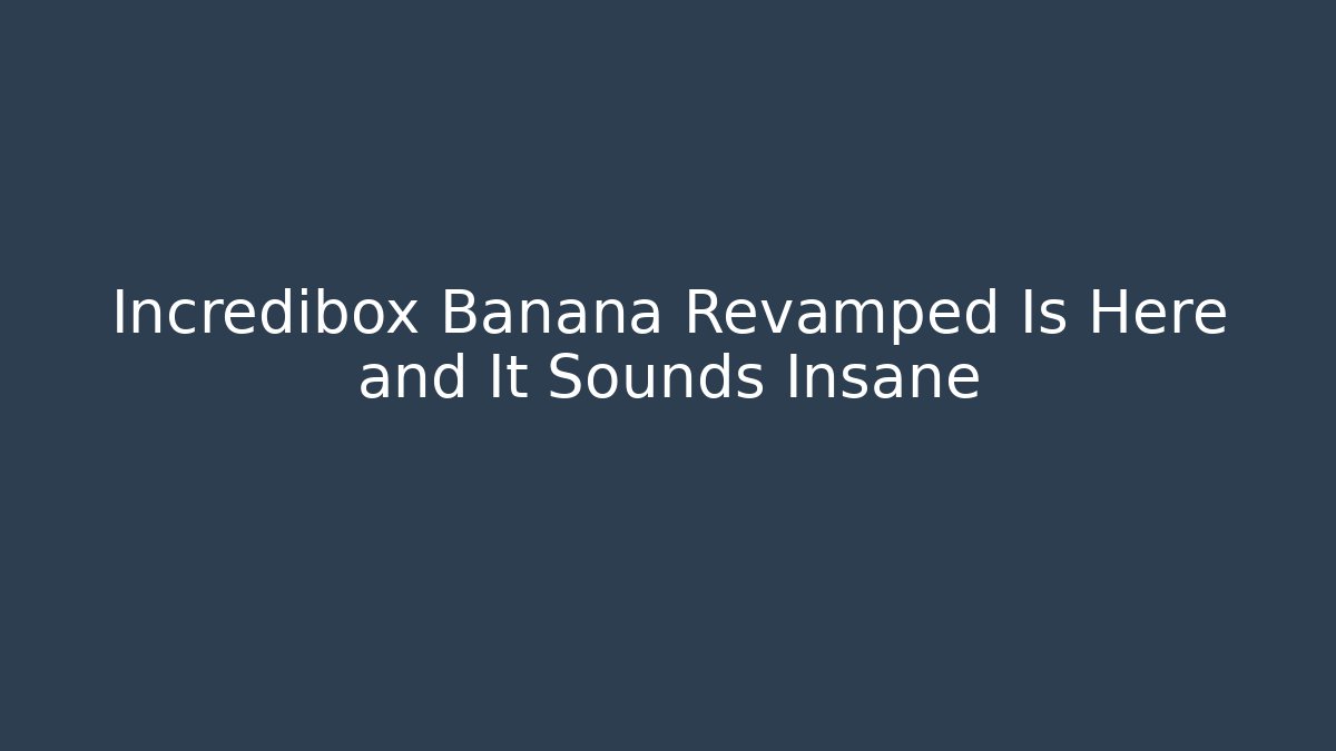 Incredibox Banana Revamped Is Here and It Sounds Insane