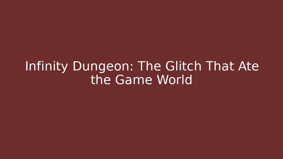 Infinity Dungeon: The Glitch That Ate the Game World
