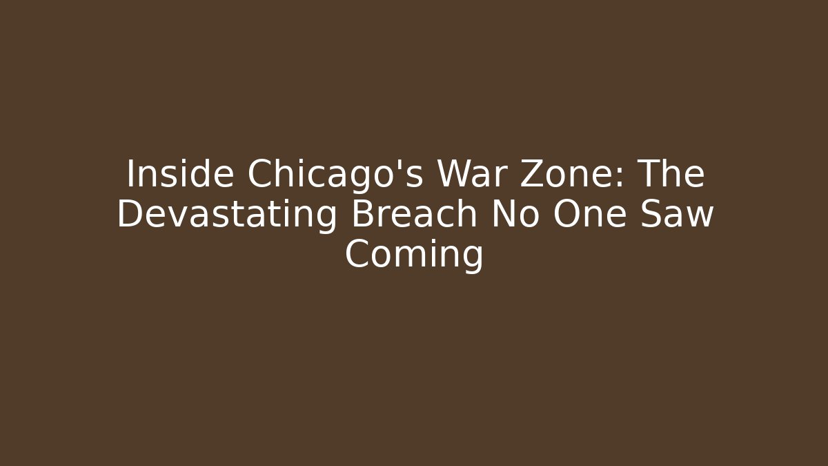 Inside Chicago's War Zone: The Devastating Breach No One Saw Coming