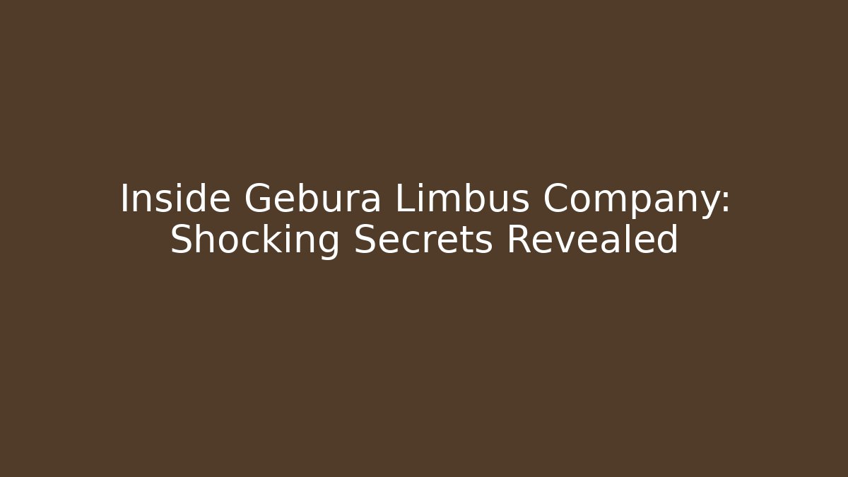 Inside Gebura Limbus Company: Shocking Secrets Revealed