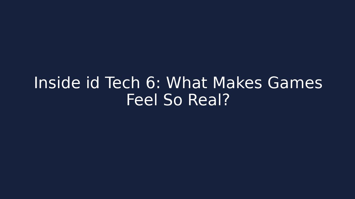 Inside id Tech 6: What Makes Games Feel So Real? - Create More Assets