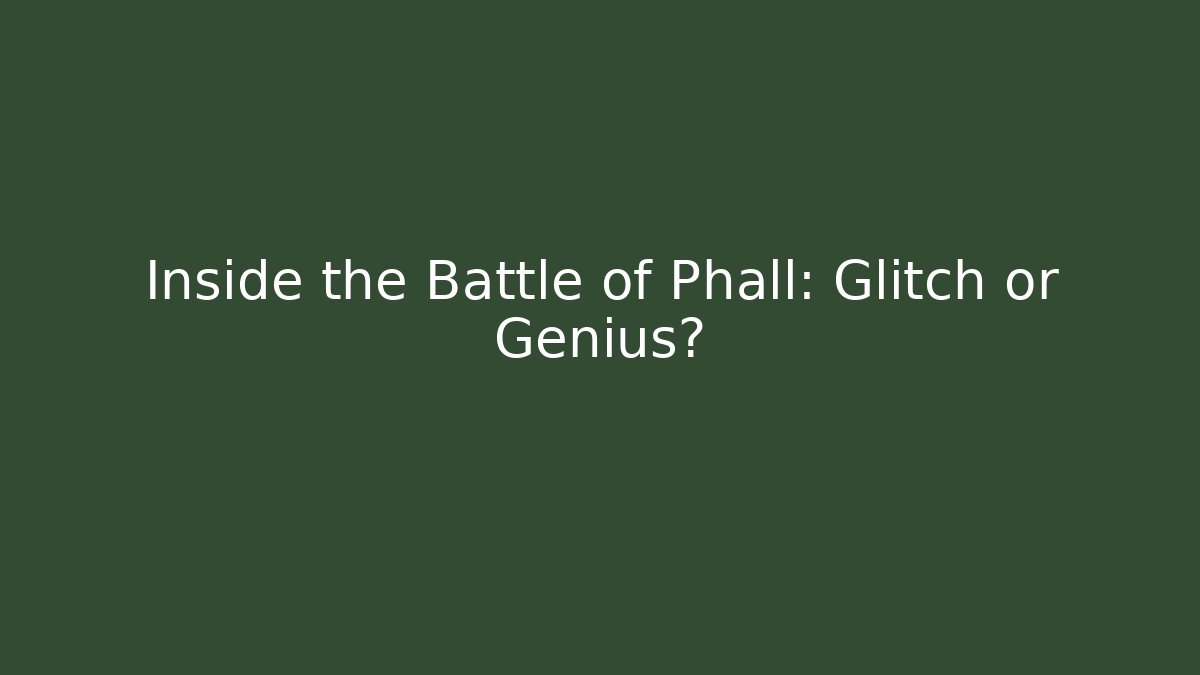 Inside the Battle of Phall: Glitch or Genius?