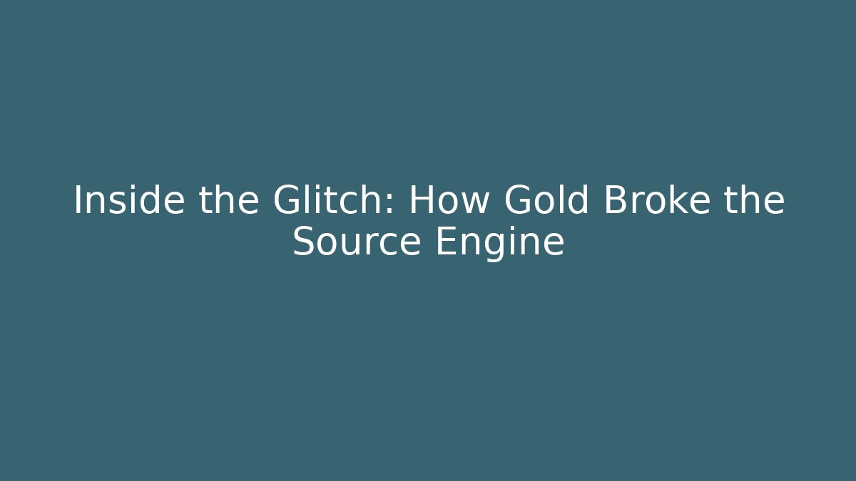 Inside the Glitch: How Gold Broke the Source Engine
