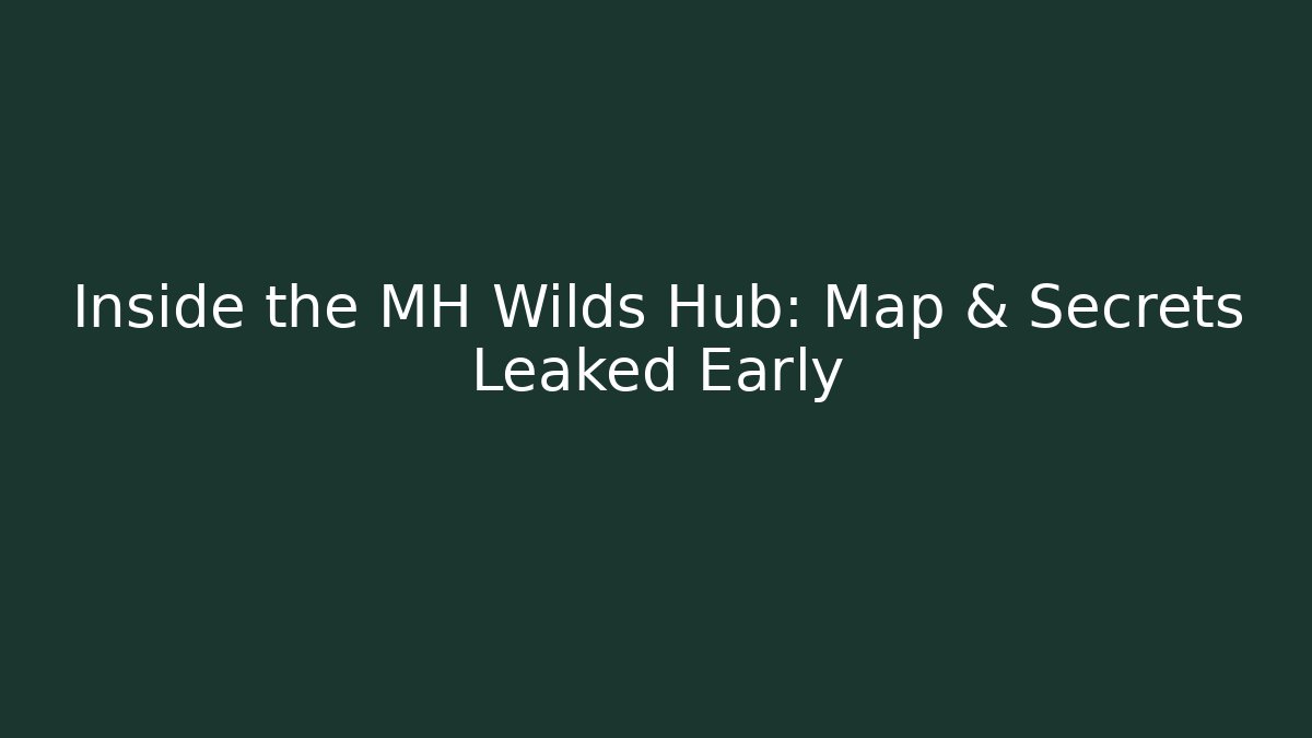 Inside the MH Wilds Hub: Map & Secrets Leaked Early
