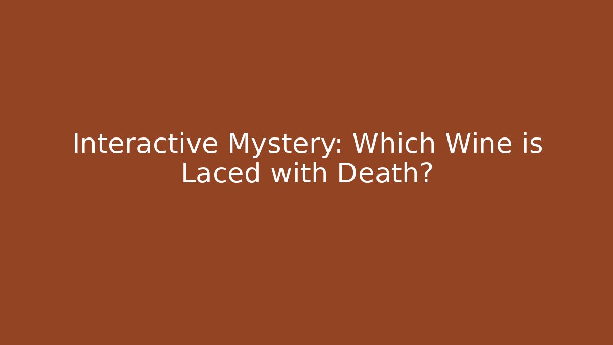 Interactive Mystery: Which Wine is Laced with Death?