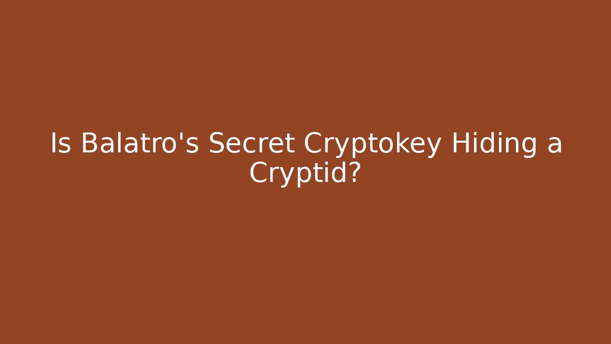 Is Balatro's Secret Cryptokey Hiding a Cryptid?