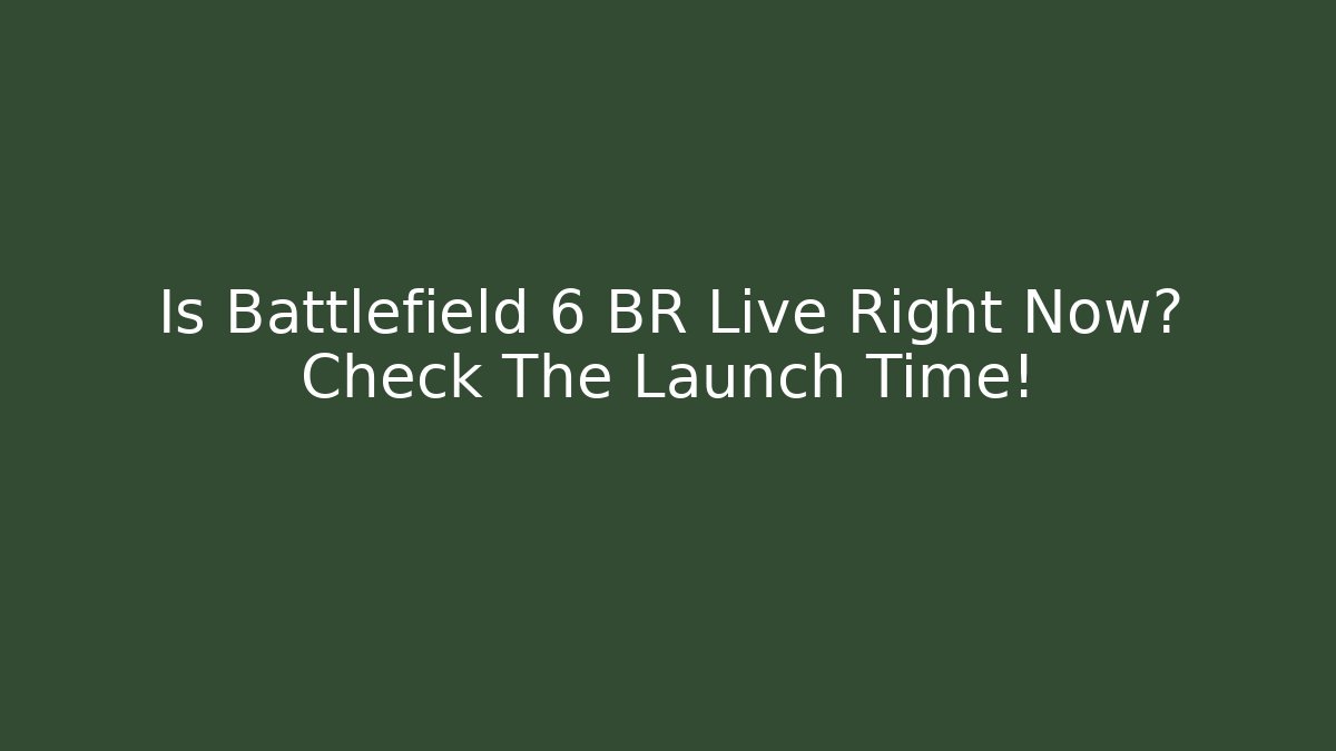 Is Battlefield 6 BR Live Right Now? Check The Launch Time!