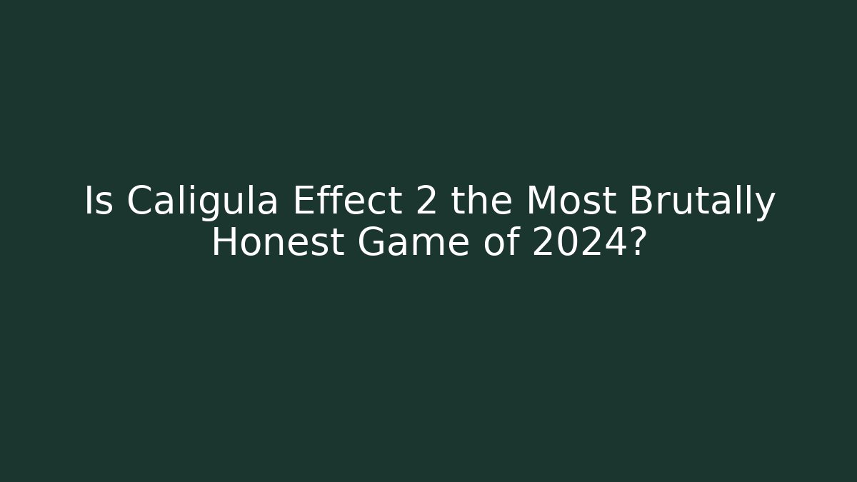 Is Caligula Effect 2 the Most Brutally Honest Game of 2024?