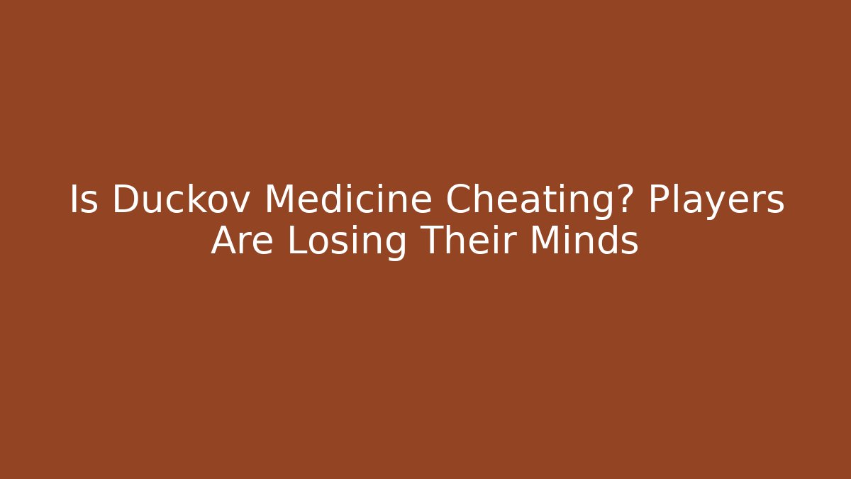 Is Duckov Medicine Cheating? Players Are Losing Their Minds