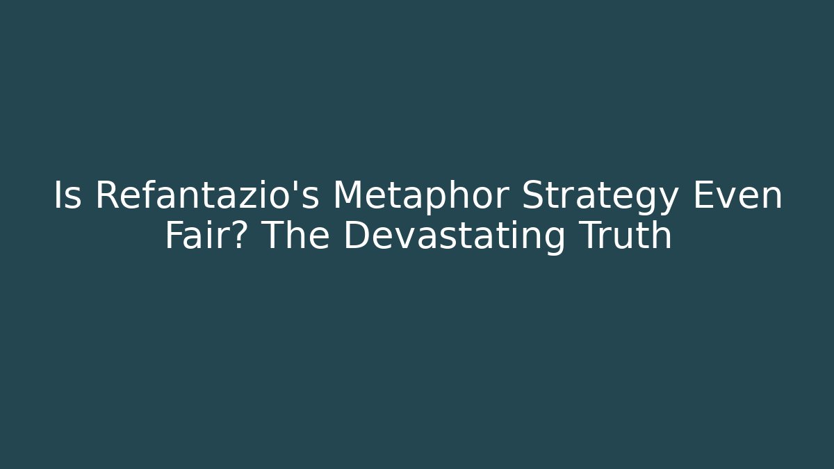 Is Refantazio's Metaphor Strategy Even Fair? The Devastating Truth